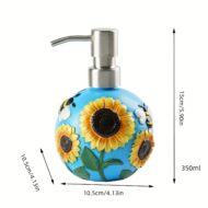 NIH Hand-Painted Metallic Gold Ceramic Vase - Image 3