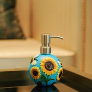 NIH Hand-Painted Metallic Gold Ceramic Vase - Image 4