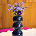 NATURE INTERIOR HUB CERAMIC BLACK VASE FOR HOME AND OFFICE DECOR