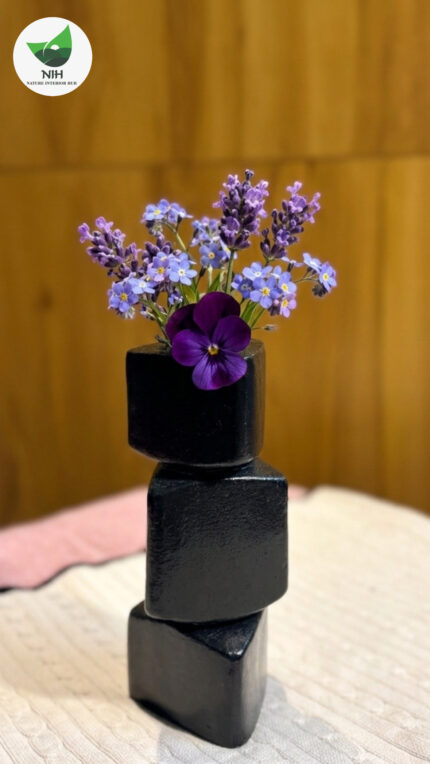 NIH Long 1 ft Ceramic vase with Box Design.