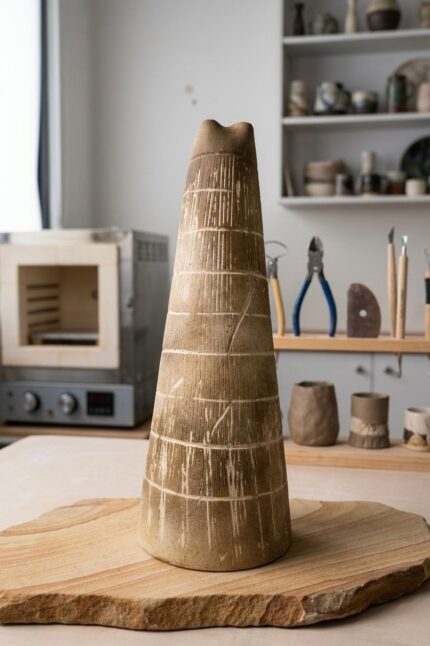 NIH Ceramic Long vase for home decor 1.5 ft