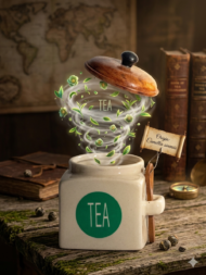 NIH White Ceramic Tea Jar