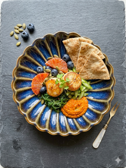 NIH Blue Sine Bowl in a large size. 🍽️🔵